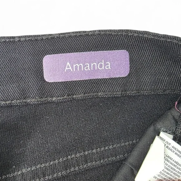 Gloria Vanderbilt Amanda High Rise Tapered Jeans Black 12P Petite - Picture 6 of 13